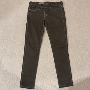 AG Stilt women’s Slim Fit Distressed Army Green Jeans